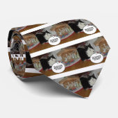 クリスマス・ブラック&ホワイト・キャット・ユーモア ネクタイ (ロール)