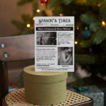 クリスマス ブラック ホワイト マルチ フォト アーチ ニュースレター