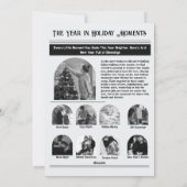 クリスマス ブラック ホワイト マルチ フォト アーチ ニュースレター (裏面)