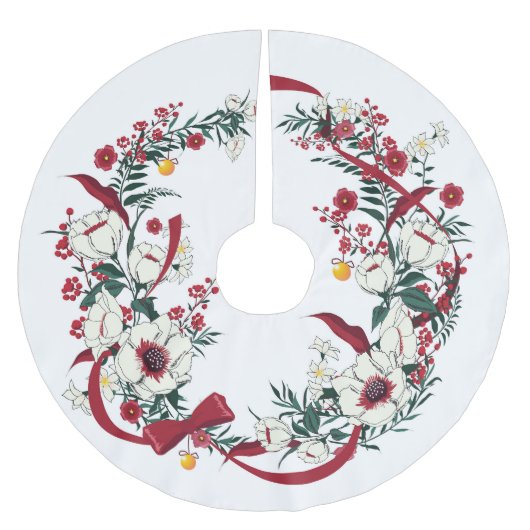 クリスマス ブラッシュドポリエステルツリースカート (正面)