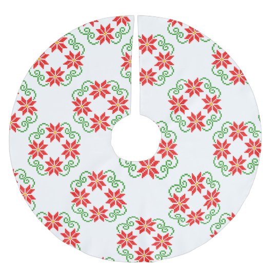 クリスマス ブラッシュドポリエステルツリースカート (正面)