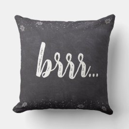 クリスマス、ブラル…雪片、黒板 クッション