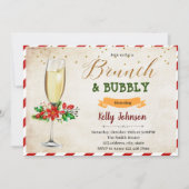 クリスマス·ブランチと泡立ったパーティの招待状 招待状 (正面)