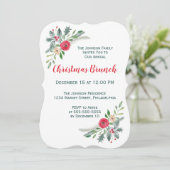 クリスマス・ブランチイベント　ウィンター・フローラル＆ホリー 招待状 (スタンド正面)