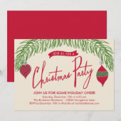クリスマス ブランチ クリスマスパーティー 招待状 (正面/裏面)