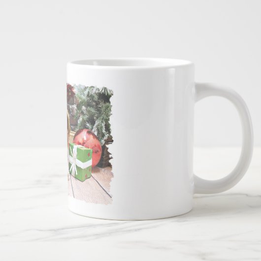 クリスマス – ブリタニースパニエル犬- Kinnick ジャンボコーヒーマグカップ (右)