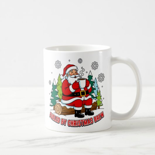 クリスマス・ブリュー・サンタアートで活力注入  コーヒーマグカップ (右)