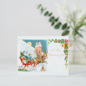 クリスマス、ブルンジの子どもたち&サンタ ポストカード (スタンド正面)