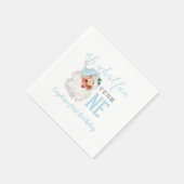クリスマス ブルーサンタ 初めての誕生日 スタンダードカクテルナプキン (角)