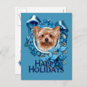 クリスマス – ブルースノーフレーク – Yorkshire Terrier (正面/裏面)