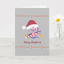 クリスマス ブルーバード キャンディー ミント ブランク インサイド ホリデー カード