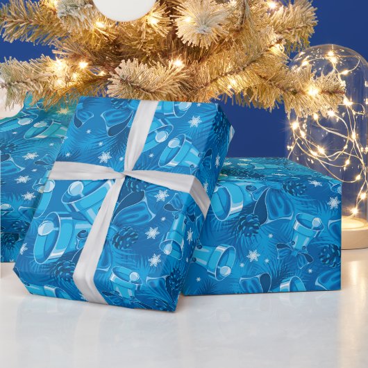 クリスマス・ブルーベル ラッピングペーパー (クリスマス)