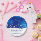 クリスマス·ブルー·ウィンター·スノーフレーク ペーパープレート (パーティー)