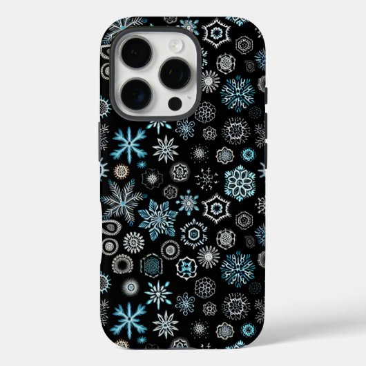 クリスマス ブルー スノーフレーク Case-Mate iPhoneケース (裏面)