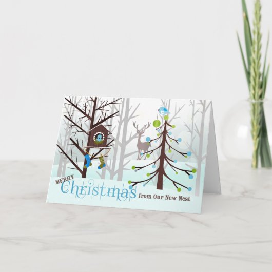 クリスマス・ブルー・バードの新住所より シーズンカード (正面)