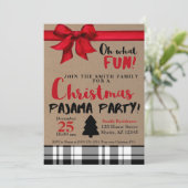クリスマス・ブレックファスト・パジャマ・パーティー ホリデー ご招待 招待状 (スタンド正面)