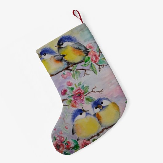 クリスマス ブーツ 鳥 スモールクリスマスストッキング (裏面 (吊り時))