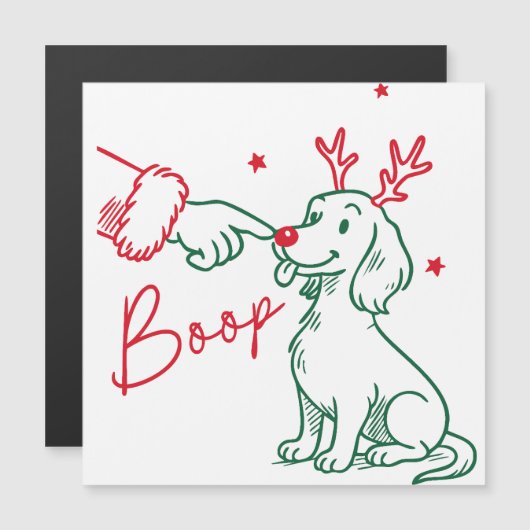 クリスマス ブープ ダックスフント 犬 (正面/裏面)