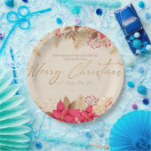 クリスマス プエルセッティアのご注文を承ります ペーパープレート (パーティー)