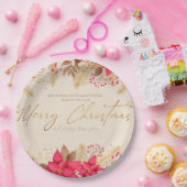 クリスマス プエルセッティアのご注文を承ります ペーパープレート (パーティー)