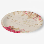 クリスマス プエルセッティアのご注文を承ります ペーパープレート (アングル)