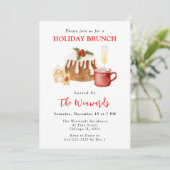 クリスマス・プディングとコーヒーのホリデーブランunch 招待状 (スタンド正面)