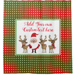 クリスマス プライド サンタ ジンジャー カスタム タイポグラフィー シャワーカーテン