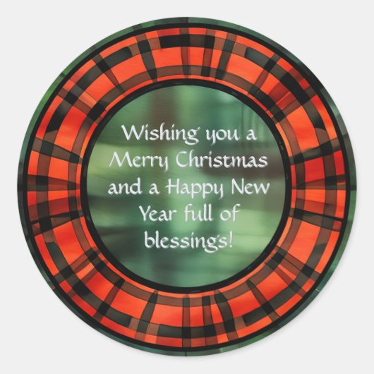 クリスマス プライド リース ラウンドシール (正面)