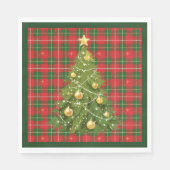 クリスマス プライド 赤と緑に金のクロス スタンダードランチョンナプキン (正面)