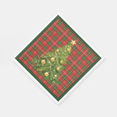 クリスマス プライド 赤と緑に金のクロス スタンダードランチョンナプキン (角)