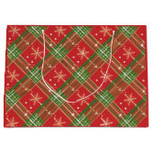 クリスマス プライド 赤 緑 金 ラージペーパーバッグ (正面)