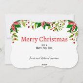 クリスマス プリステシア フラワーアレンジメントにサインとメッセージを追加 (裏面)