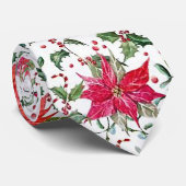 クリスマス プリムラ 男性用 ネクタイ (ロール)