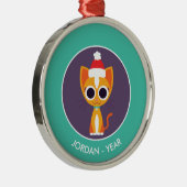 クリスマス・プリュール・ザ・ネコ メタルオーナメント (右)