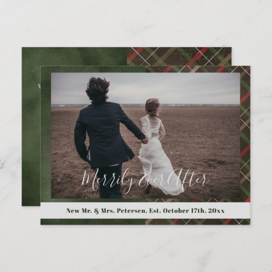 クリスマス・プレイド楽しく撮影した後感謝していのEver ポストカード (正面/裏面)