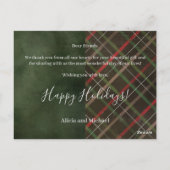 クリスマス・プレイド楽しく撮影した後感謝していのEver ポストカード (裏面)