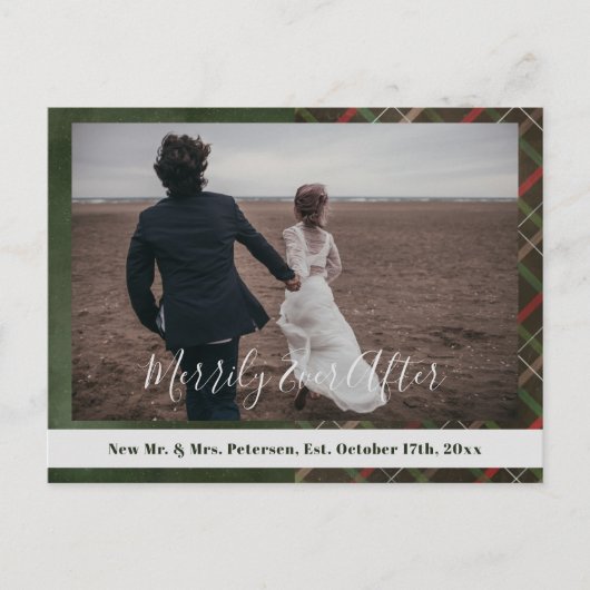 クリスマス・プレイド楽しく撮影した後感謝していのEver ポストカード (正面)