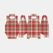 クリスマス・プレイド23パーティーの好意ボックス，切り妻 フェイバーボックス (折り畳みなし)