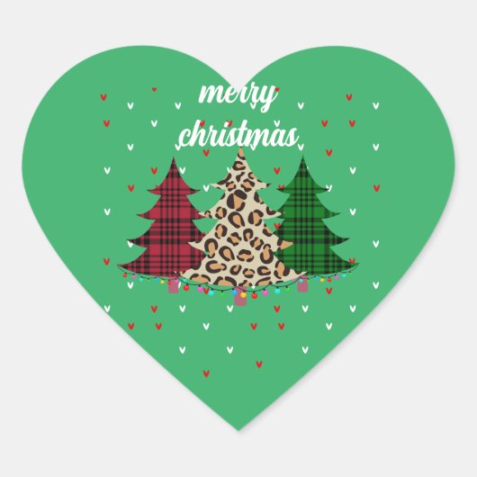 クリスマス プレゼント モダン エレガント ハートシール (正面)