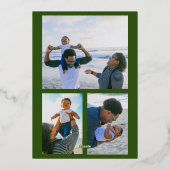 クリスマス プレゼント 写真入り ゴールド 箔シーズンカード (裏面)