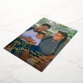 クリスマス プレゼント 写真入り ゴールド 箔シーズンカード (回転した状態)