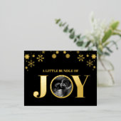 クリスマス プレミアム ウルトラサウンド 画像 出産予告カード 箔招待状ポストカード (立ち正面)