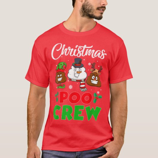 クリスマス・プー・クルー うんち絵文字 Tシャツ (正面)