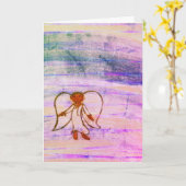 クリスマス・ヘラルド・エンジェルが歌う カード (黄色い花)