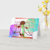 クリスマス・ヘラルド・エンジェルは喜ぶ カード (黄色い花)