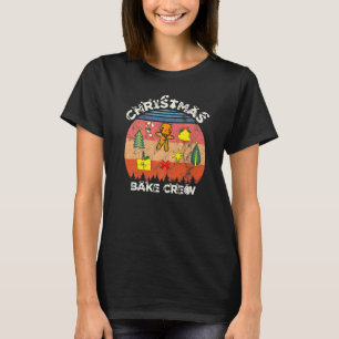 クリスマス・ベイク・クルー・パジャマ・ファミリー・ジンジャーブレッド・サンタ Tシャツ