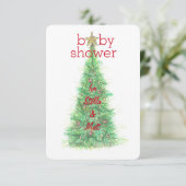 クリスマス ベイビー シャワーの招待状 - 女の子それとも男の子 招待状 (スタンド正面)