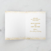 クリスマス・ベツレヘムの馬小屋 ブラックゴールド タイポグラフィ シーズンカード (内部)