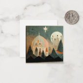 クリスマス・ベツレヘム広場 フラット ノート カード 01 (正面/裏面インサイチュ)