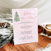 クリスマス・ベビーシャワーゲーム「あなたの携帯の中身は?」 招待状